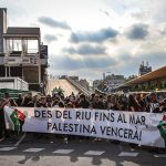 اسپین میں ہزاروں مزدوروں اور طلبہ کا فلسطین کے حق میں احتجاج